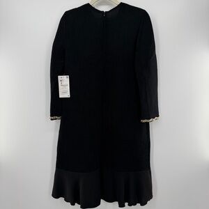Zara Black Textured Dress